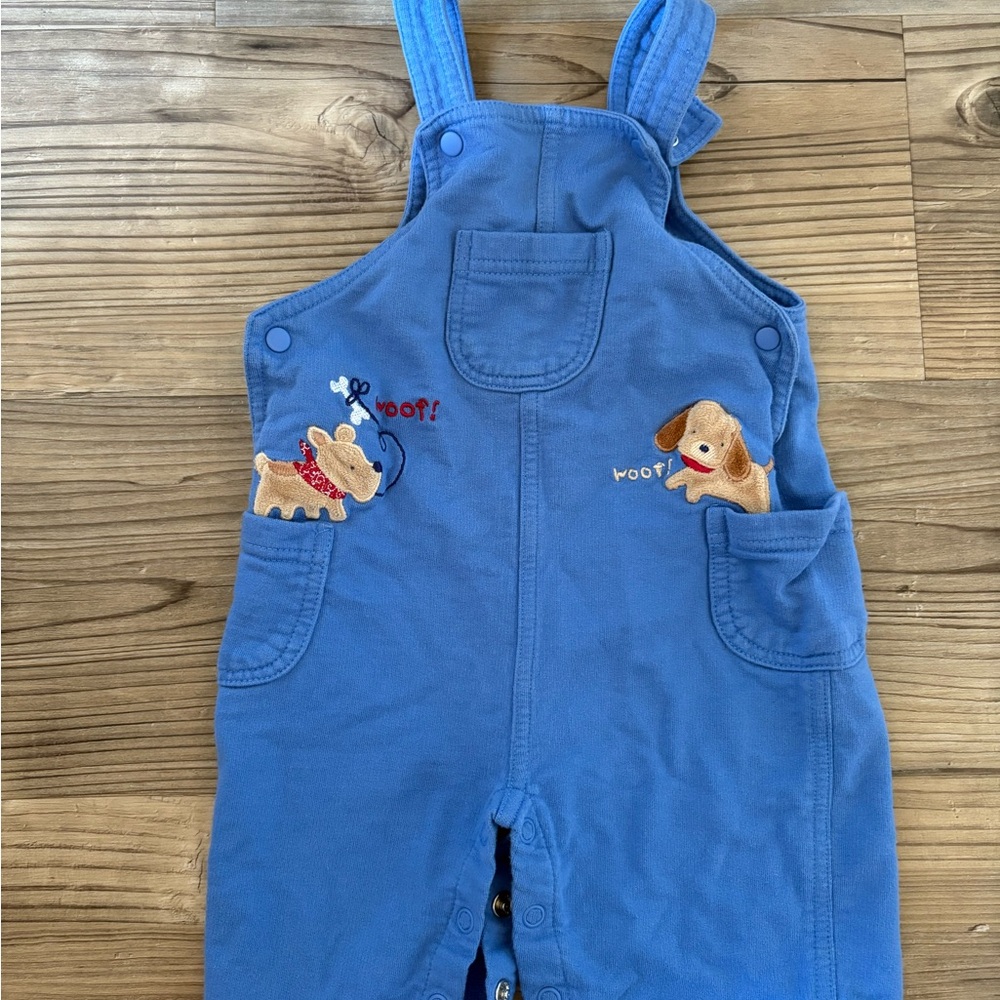 Carter's Blue Overalls with Dog Design